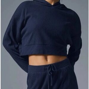 Alo Yoga Muse Navy Sweat Set